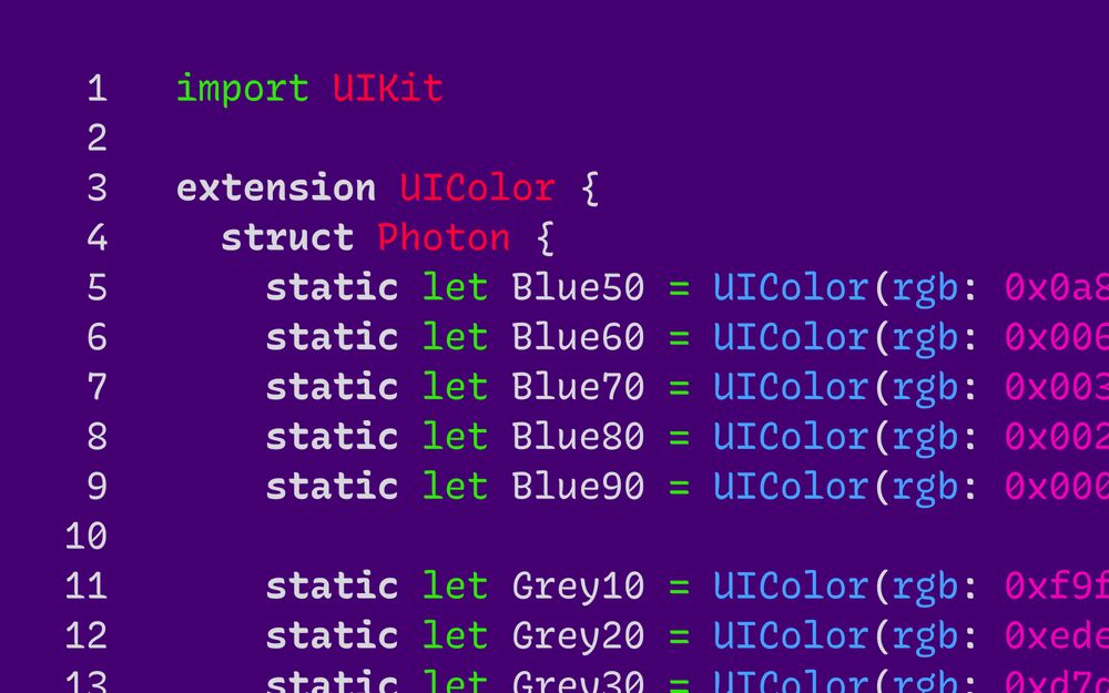 Firefox tokens in a code editor